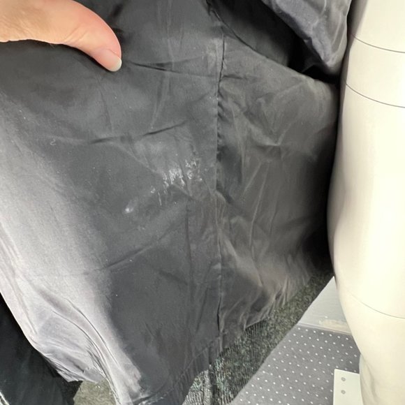 Gray Colored Tweed Wool PAS DE CALAIS Oversized Coat Sz Sm (Missing Fur Collar) - Picture 14 of 15